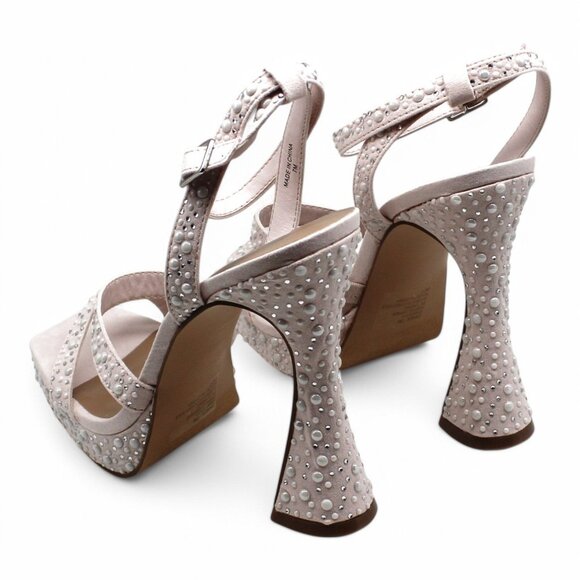 Madden Girl Womens Pink Padded Embellished 1 Platform Adjustable Strap Ankle Str - Picture 7 of 7